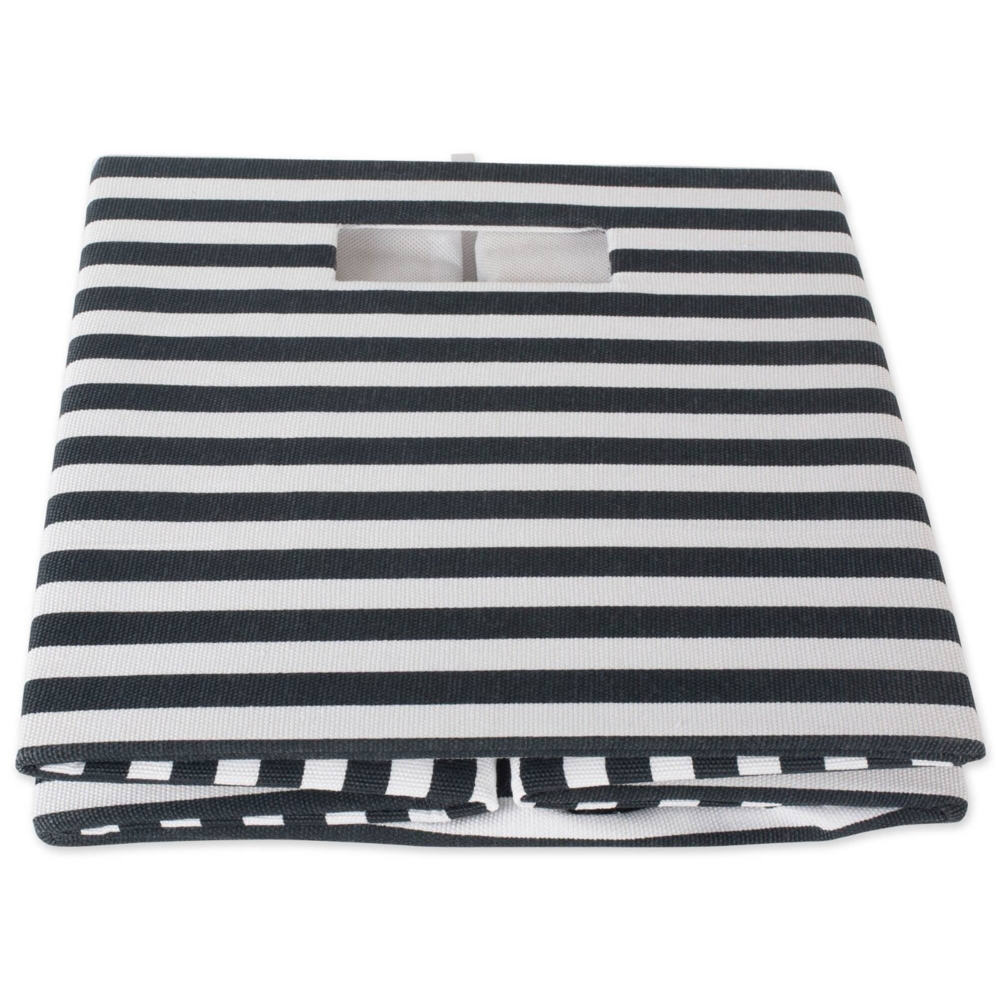 DII® 13" Black Pinstripe Storage Cube